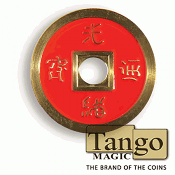 Dollar Size Chinese Coin (Red and Blue) by Tango