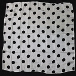 Polka Dot Hanky, Nero su Bianco (55cm x 55cm) by Mr. Magic