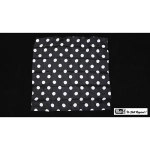 Polka Dot Hanky, Bianco su Nero (55 cm  x 55 cm) by Mr. Magic