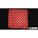 Polka Dot Hanky, Bianco su Rosso (53cm x 53cm) by Mr. Magic
