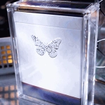Butterfly Playing Cards Limited Collector's Edition Blue (Numbered and Signed in Butterfly Carat Card Cases)