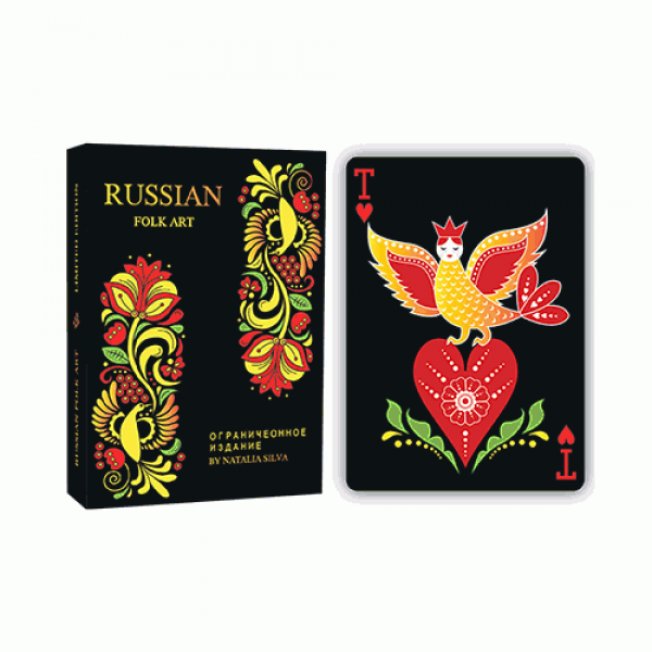 Mazzo di Carte Russian Folk Art Limited Edition (Black) Printed by USPCC
