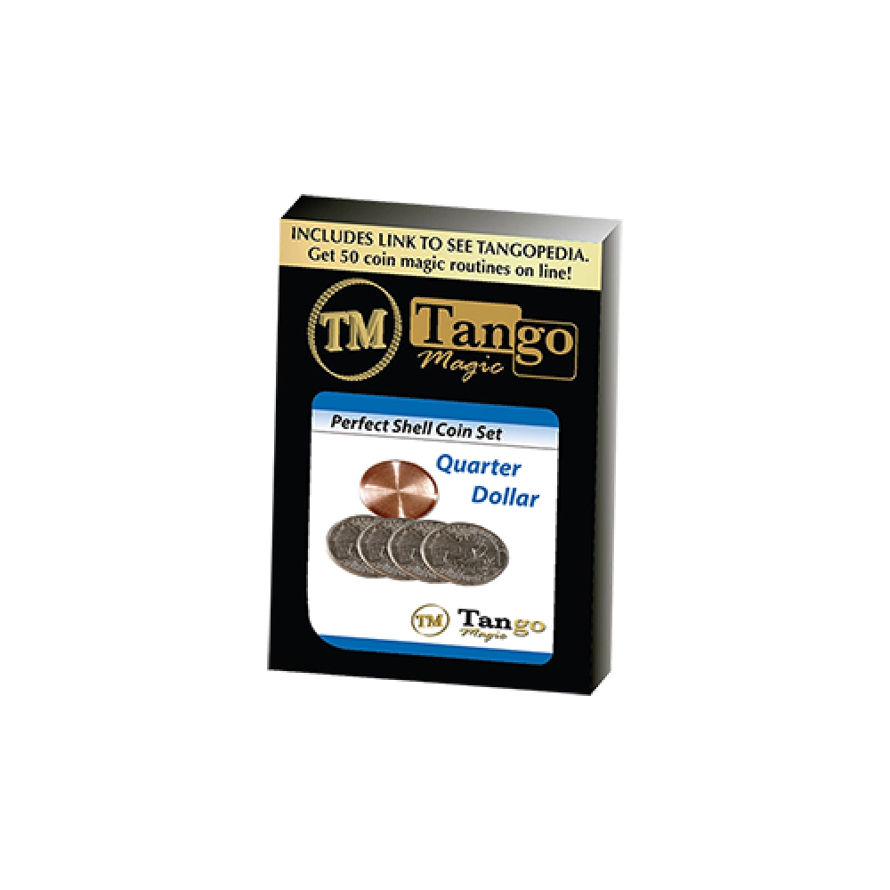 Perfect Shell Coin Set Quarter Dollar (Shell and 4 Coins D0200) by Tango Magic