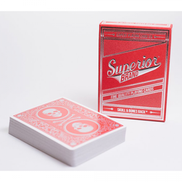 Mazzo di carte Superior Skull & Bones V2 (Red/...