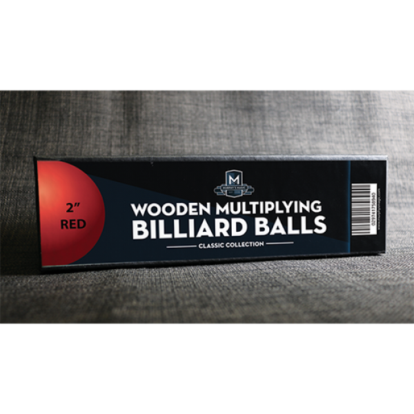 Wooden Billiard Balls (5cm Red) by Classic Collect...