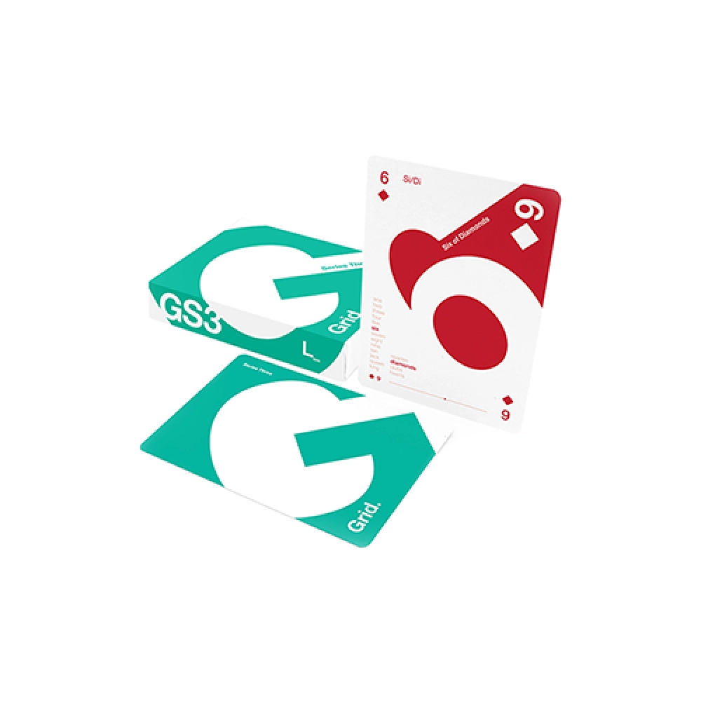 Mazzo di carte Grid Series Three - Typographic Playing Cards