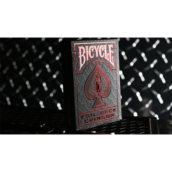 Mazzo di carte Bicycle Rider Back Crimson MetalLux...