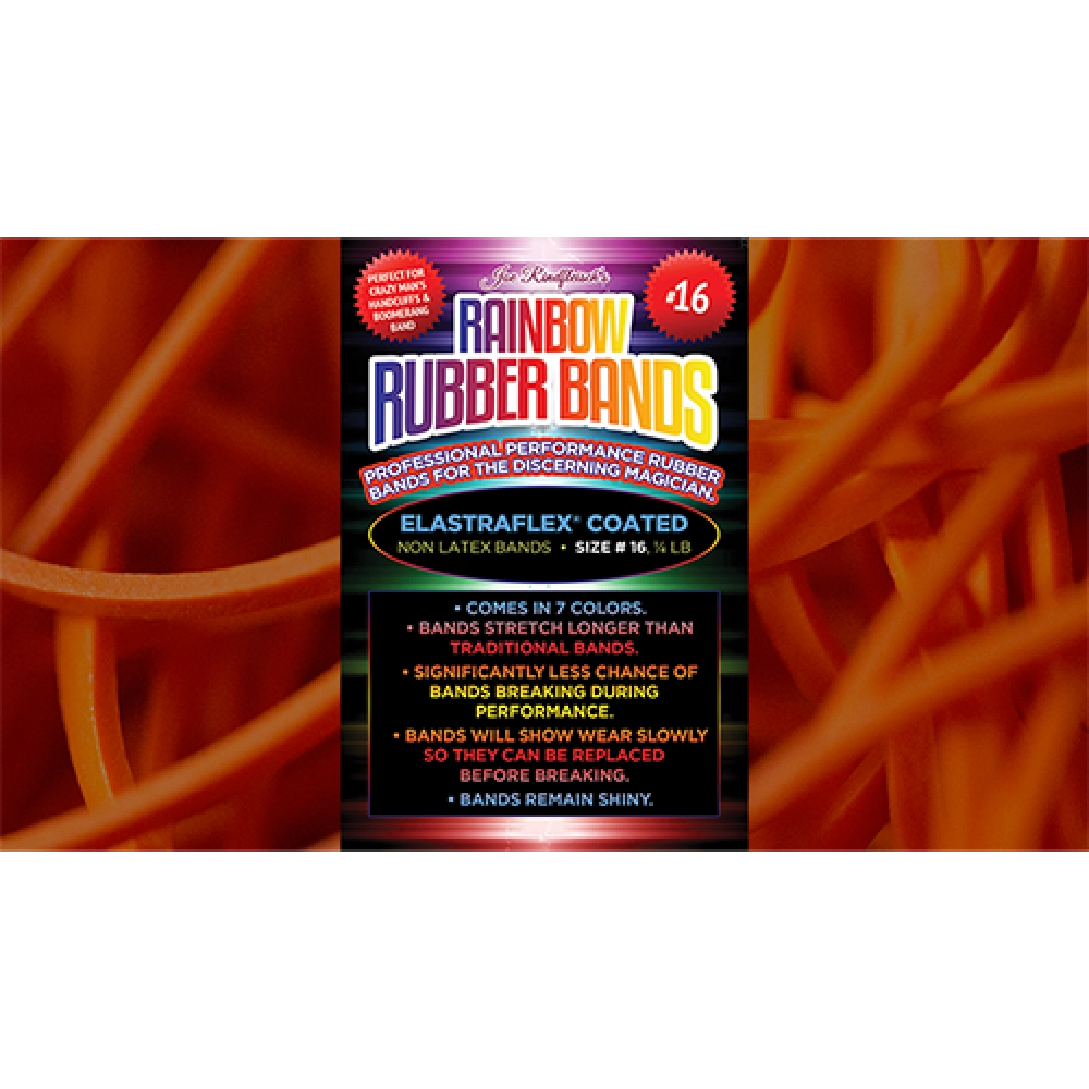 Joe Rindfleisch's SIZE 16 Rainbow Rubber Bands (Daniel Garcia - Orange Pack  ) by Joe Rindfleisch