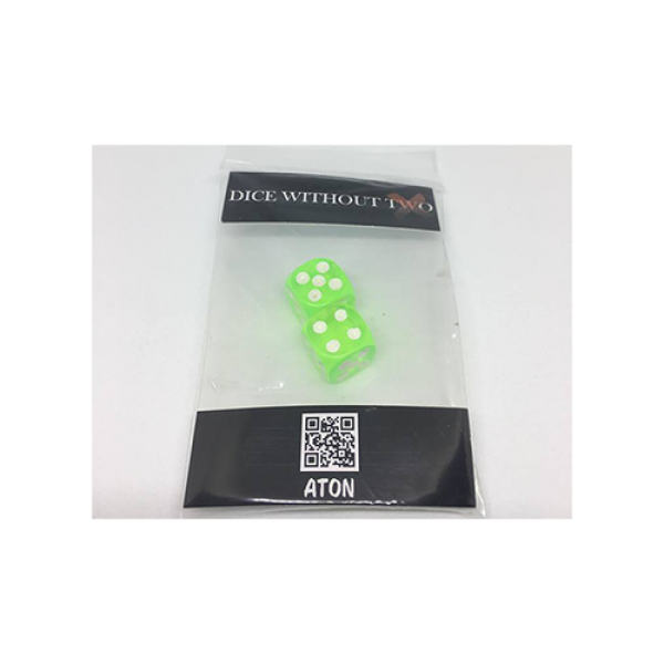 Dice Without Two CLEAR GREEN (2 Dice Set)