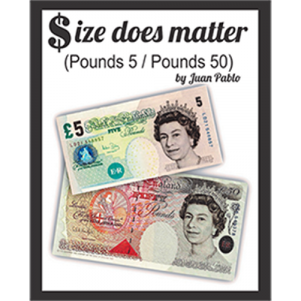 Size Does Matter POUND 5 to 50 (Gimmicks and Online Instructions) by Juan Pablo Magic