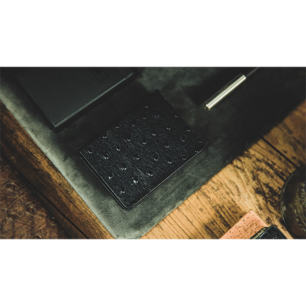 Ostrich Grain Leather Clip (Black/Blue) by TCC