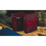 Ostrich Grain Leather Clip (Red) by TCC