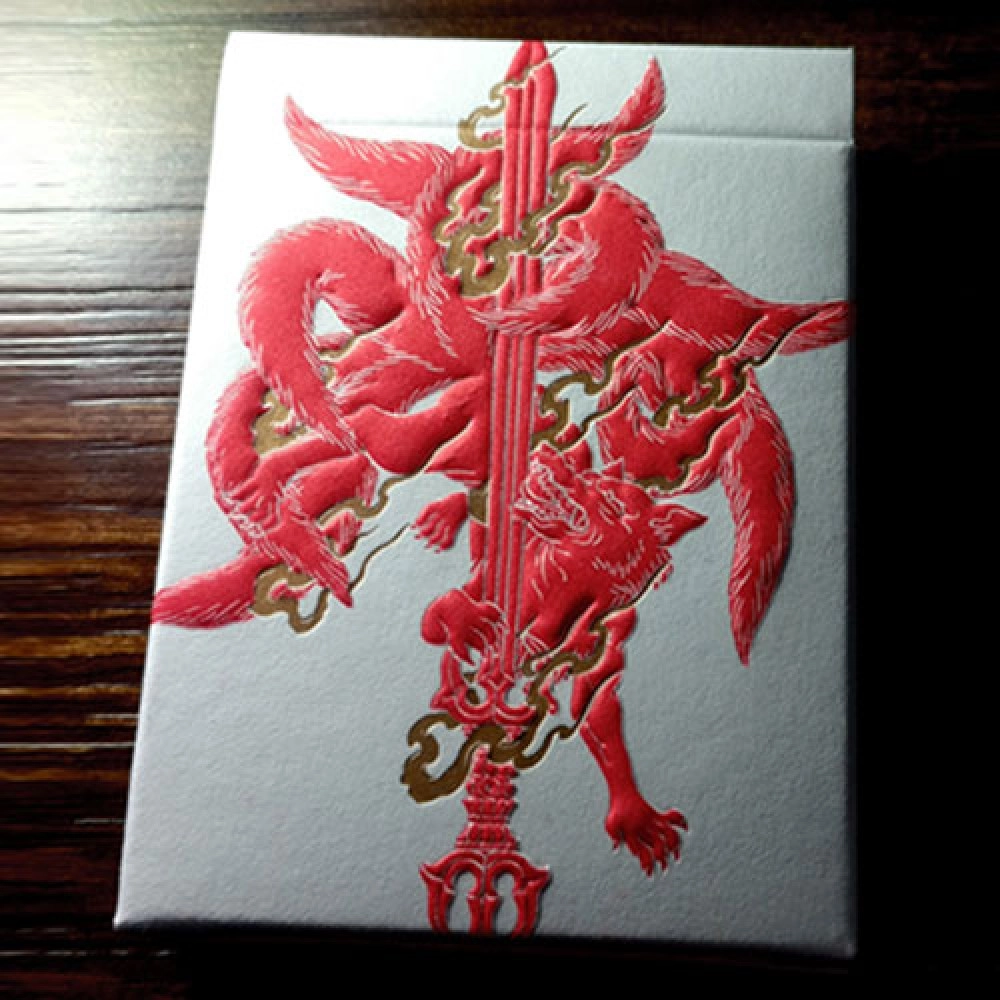 Mazzo di carte Sumi Kitsune Tale Teller (Craft Letterpressed Tuck) Playing Cards by Card Experiment