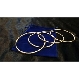 Close Up Linking Rings GOLD (BLUE BAG) (Gimmicks & DVD, SPANISH and English) by Matthew Garrett