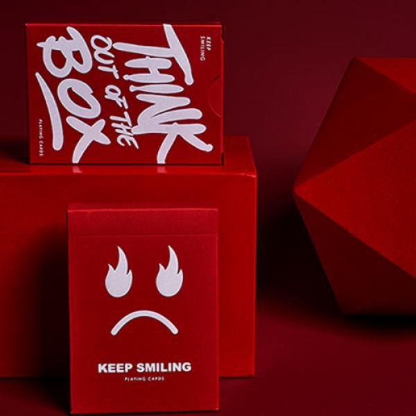 Mazzo di carte Keep Smiling Red V2 Playing Cards b...