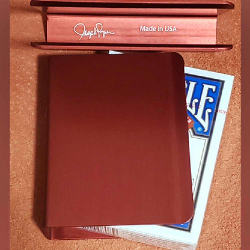 The Porper Card Clip (Red) Flat-Spine by Joe Porper