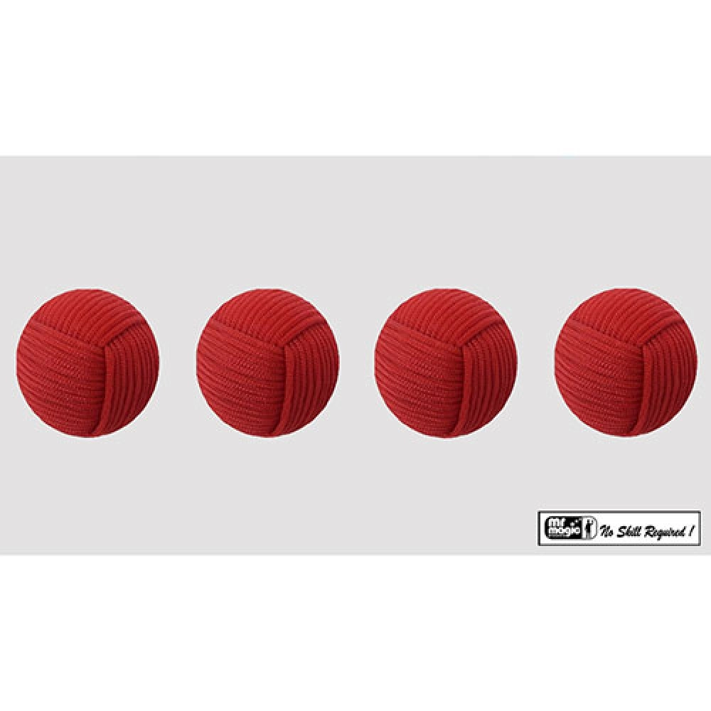 Rope Balls - Palline di corda 2.5 cm / Set of 4 (Rosso) by Mr. Magic