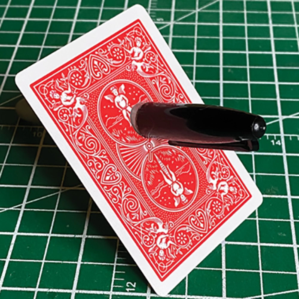 Sharpie Thru Card (Bicycle Red) by The Hanrahan Gaff Company