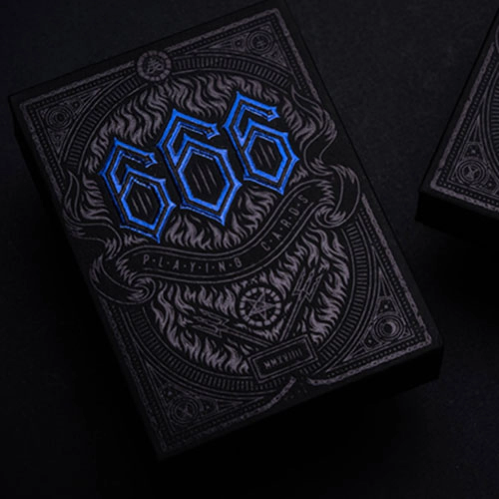 Mazzo di carte The 666 Blue Playing Cards by Riffle Shuffle