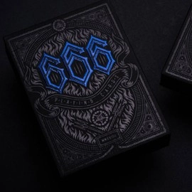 Mazzo di carte The 666 Blue Playing Cards by Riffle Shuffle