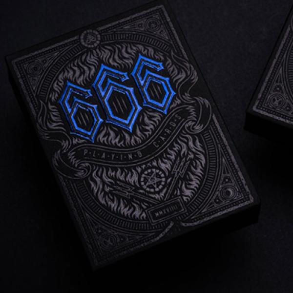 Mazzo di carte The 666 Blue Playing Cards by Riffl...