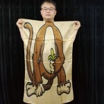 Character Silk (Hungry Monkey) 35 X 43  by JL Magic