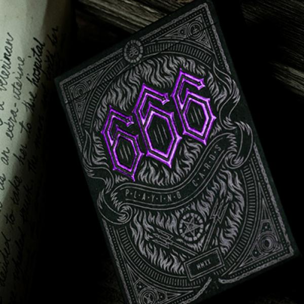 Mazzo di carte 666 Purple Playing Cards by Riffle Shuffle