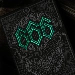 Mazzo di carte 666 Green Playing Cards by Riffle Shuffle