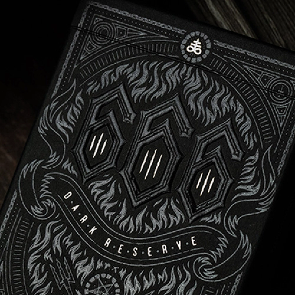 Mazzo di carte 666 Dark Reserves (Silver Foil) Playing Cards by Riffle Shuffle