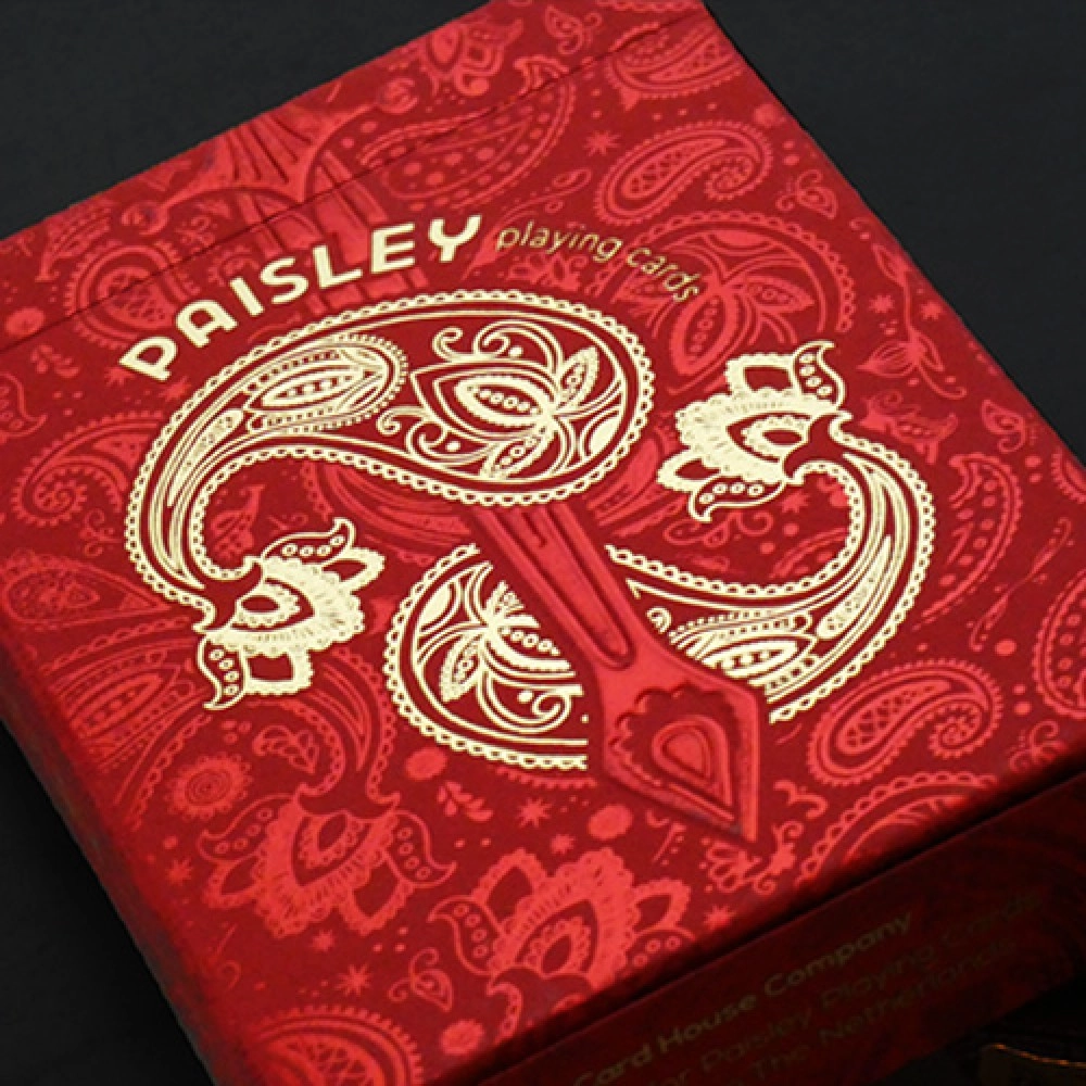 Paisley Royals (Red) Playing Cards by Dutch Card House Company