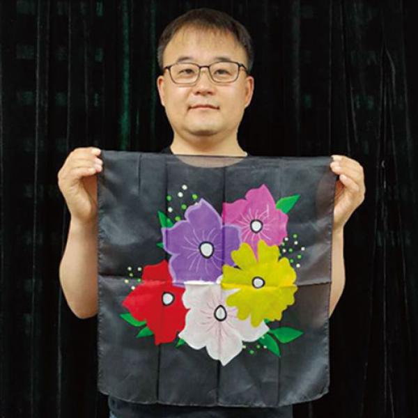 Silk Flower Design BLACK (45 cm) by JL Magic