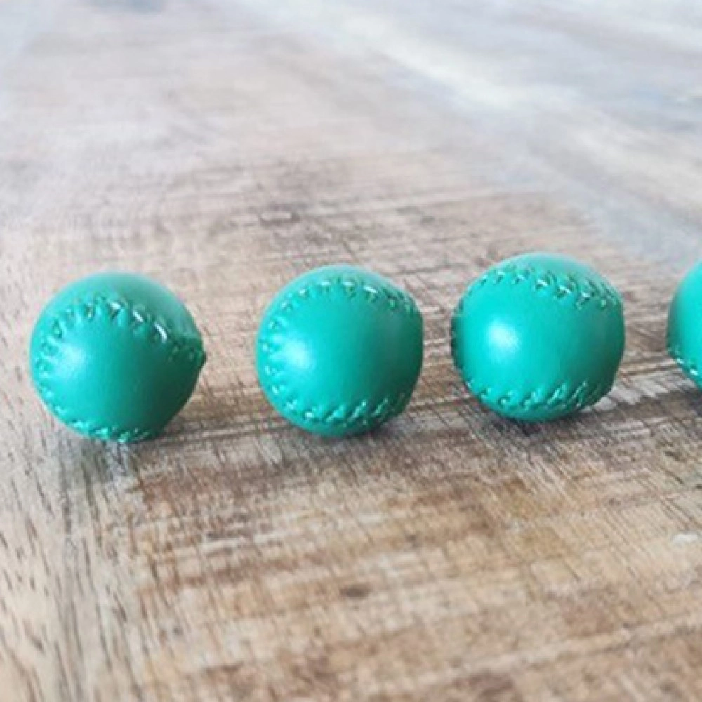 Set of 4 Leather Balls for Cups and Balls (Green) by Leo Smetsers