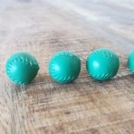 Set of 4 Leather Balls for Cups and Balls (Green) by Leo Smetsers