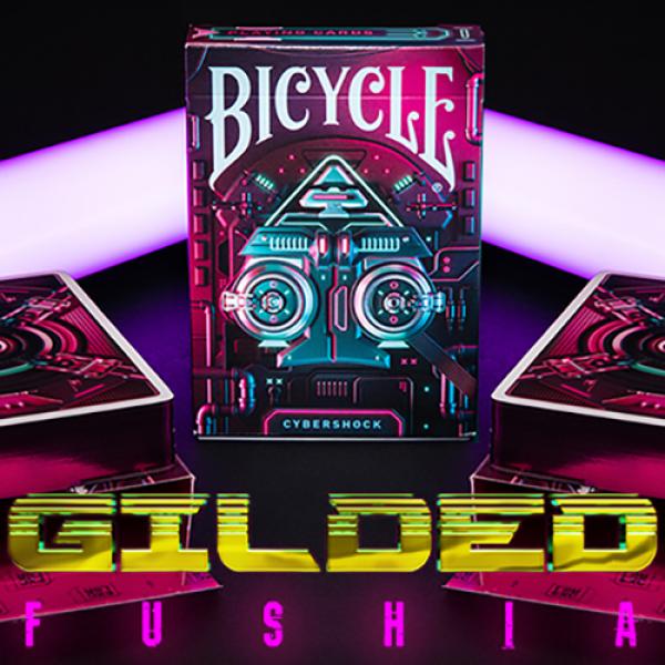 Mazzo di carte Gilded Fucsia Bicycle Cybershock Playing Cards
