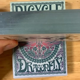 Mazzo di carte Gilded Bicycle Dragonfly (Teal) Playing Cards