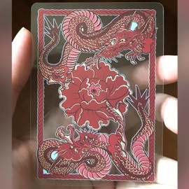 Mazzo di carte Dragon Transparent Playing Cards (Fire Red)