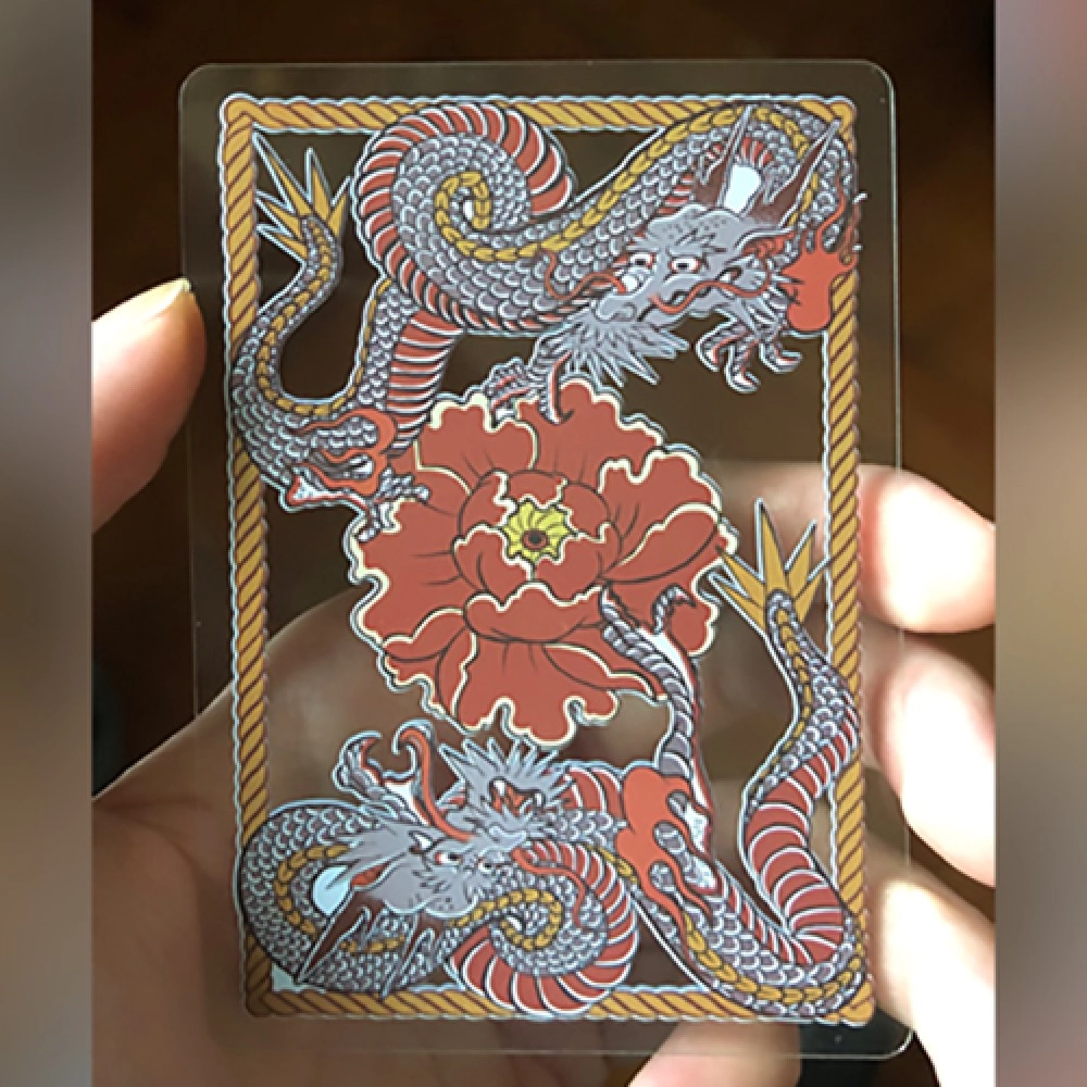 Mazzo di carte Dragon Transparent Playing Cards (Classic Silver)