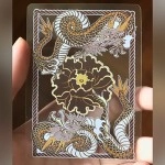 Mazzo di carte Dragon Transparent Playing Cards (Mighty Black)