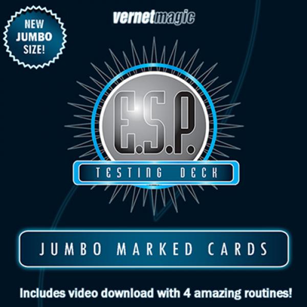 E.S.P. Jumbo Testing Cards (Gimmicks and Online Instructions) by Vernet Magic