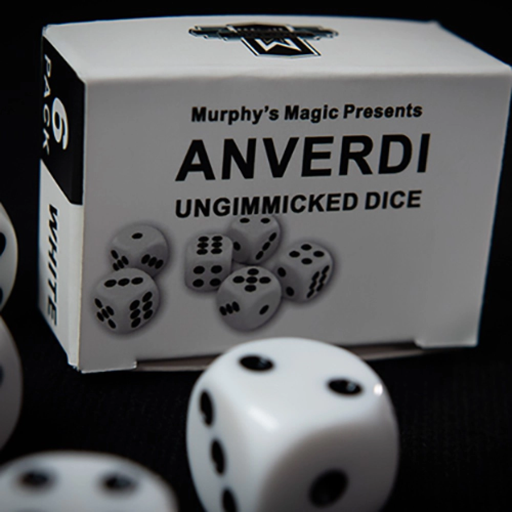 NON GIMMICKED DICE 6 PACK/WHITE by Tony Anverdi