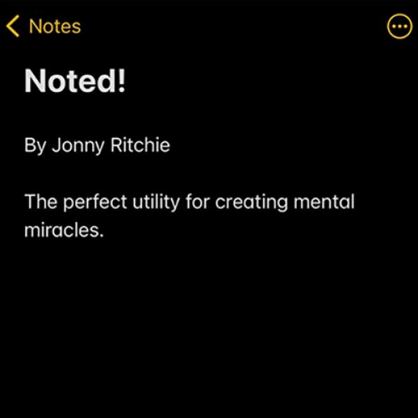 Noted by Jonny Ritchie video DOWNLOAD