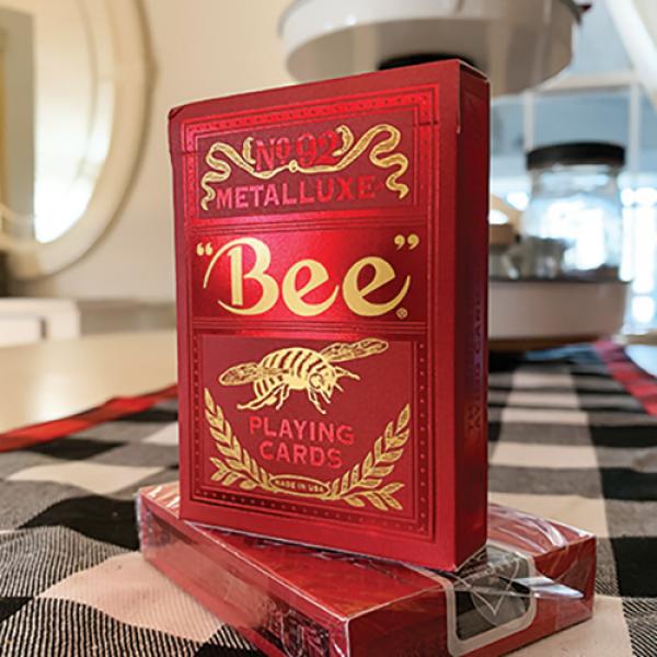 Mazzo di carte Bee Red MetalLuxe Playing Cards by US Playing Card