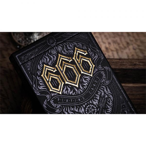 Mazzo di carte 666 (Gold Foil) Playing Cards by Riffle Shuffle