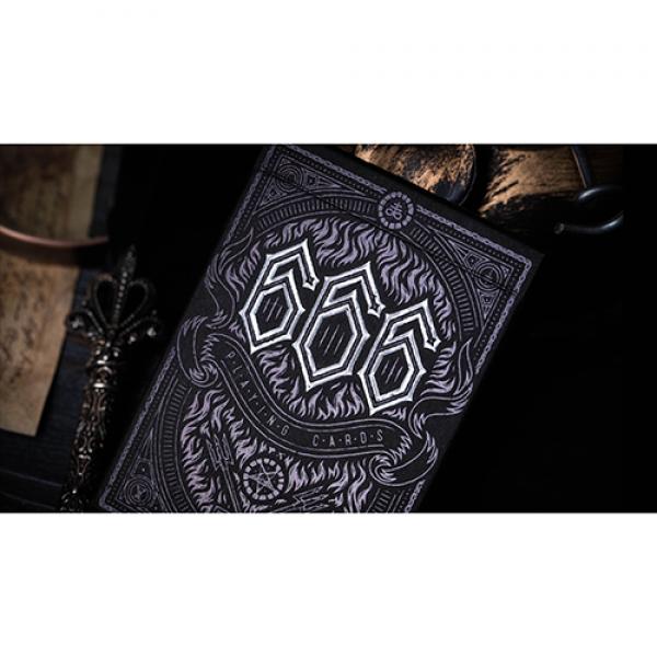Mazzo di carte 666 (Silver Foil) Playing Cards by Riffle Shuffle