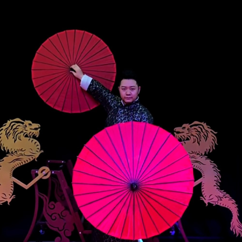 Dragon Parasol Set RED by LY & MS Magic - Ombrello da produzione