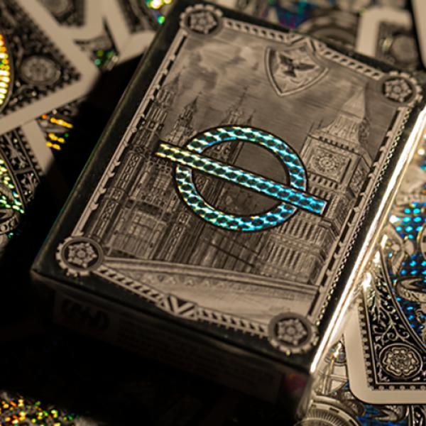 Mazzo di carte London Diffractor Silver Playing Ca...