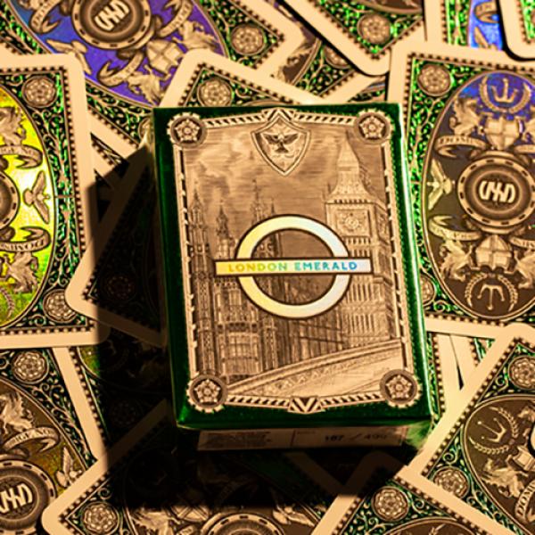 Mazzo di carte London Diffractor Emerald Playing C...