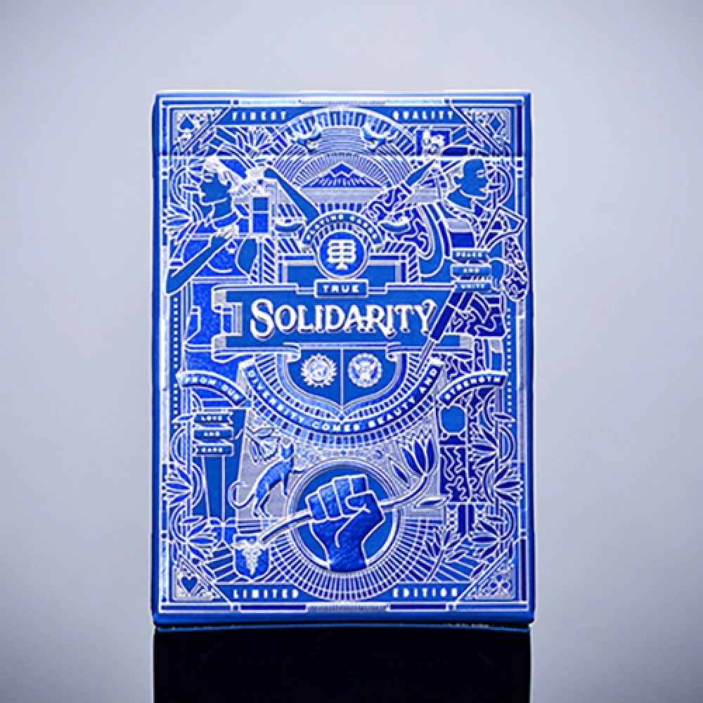 Solidarity (Navy Blue) Playing Cards By Riffle Shuffle