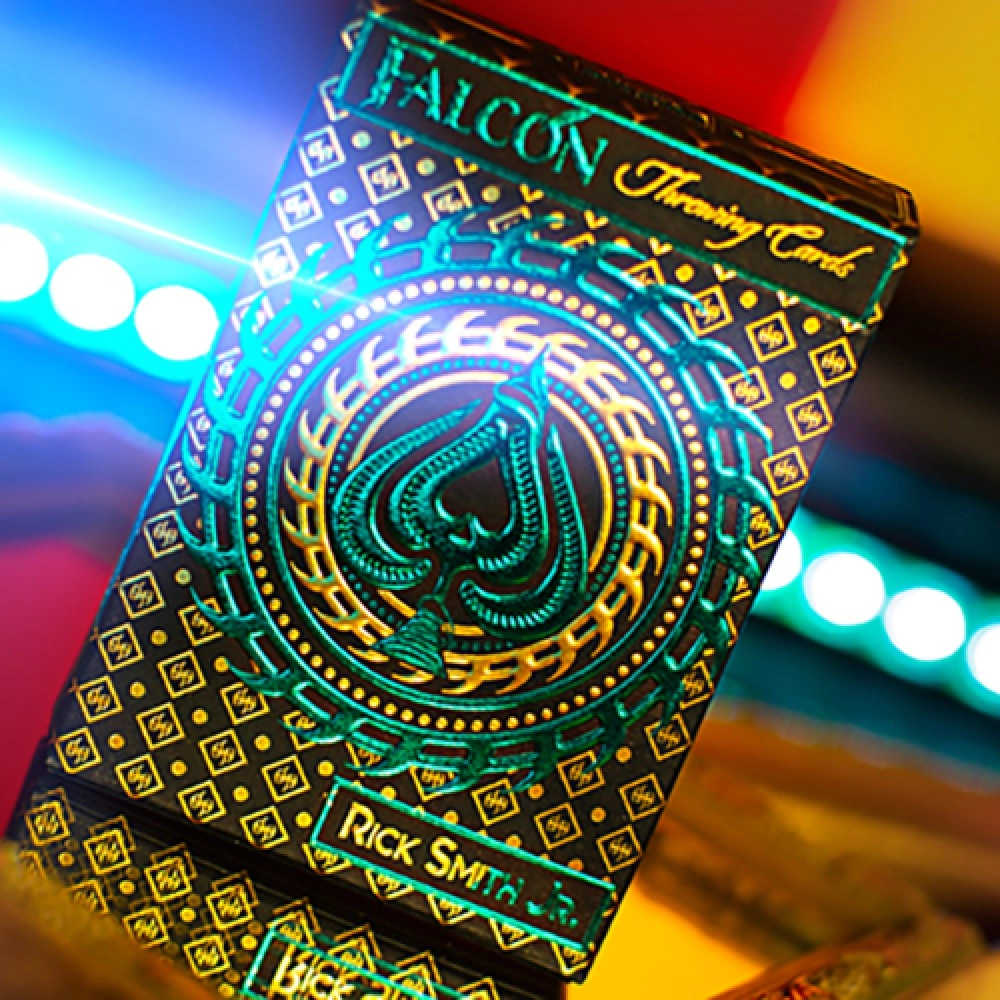Mazzo di carte Aqua Falcon Throwing Cards (Foil) by Rick Smith Jr. and De'vo