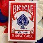 Mazzo di carte Stripper Bicycle Index Only Red Playing Cards